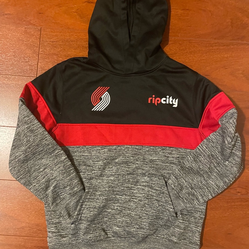 NBA Rip City Hooded Pullover - Black, Red, Gray NWOT